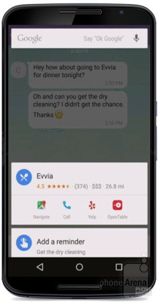An example of Now on Tap making sense of content within Viber. - Android Marshmallow preview: An exploration of Google's latest firmware