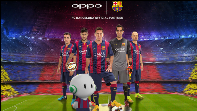 Oppo signs a three year partnership deal with FC Barcelona - Oppo agrees to three year partnership with FC Barcelona