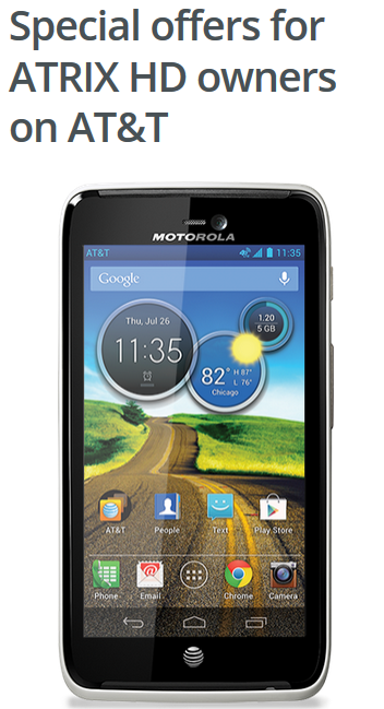 Motorola wants to make it up to you for not updating the Atrix HD to Android 4.4 - Owners of the Motorola Atrix HD get $100 off the second-gen Motorola Moto X Pure Edition