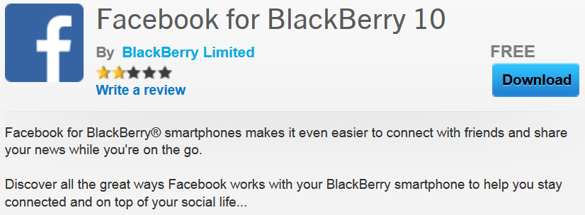 An updated version of Facebook is now available for BlackBerry 10 users - Updated version of Facebook escapes the Beta Zone, ready for BlackBerry 10 devices in App World