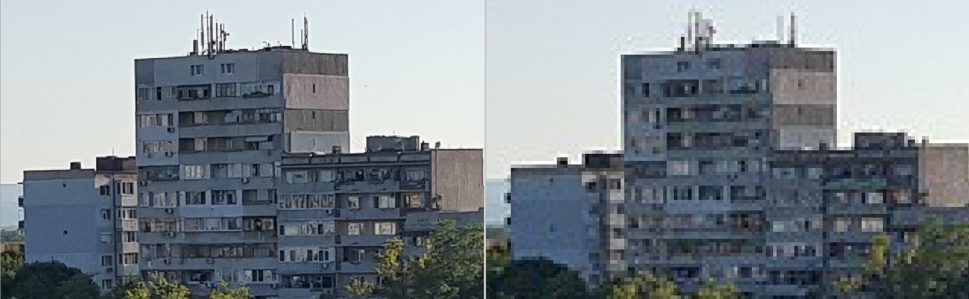 Original, full-sized image crop (left); same image uploaded to Instagram (right). Click to explore properly. - Here's why your camera's megapixel count is less important than you think