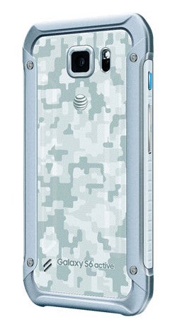 The Samsung Galaxy S6 active in Camo White - Samsung Galaxy S6 active is announced, rugged high-end Android phone available only at AT&amp;T