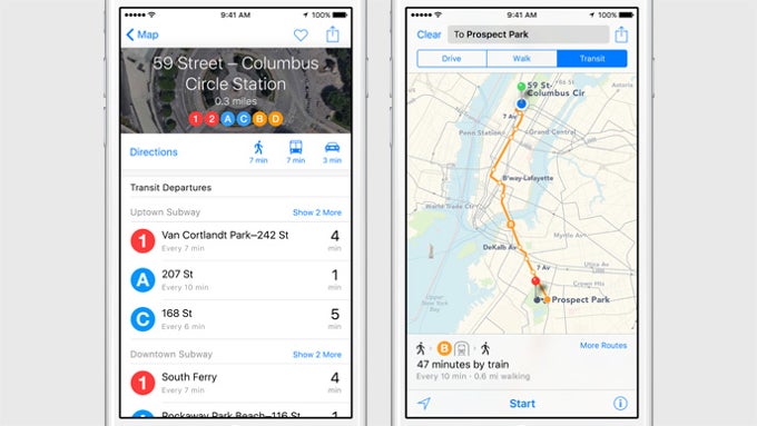 Apple Maps will also get some much needed love - public transport directions and other goodies coming with iOS 9