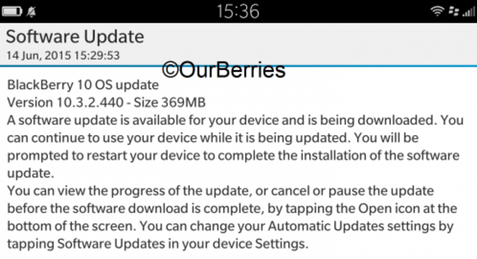 BlackBerry OS 10.3.2 starts rolling out - BlackBerry 10.3.2 update starts to surface
