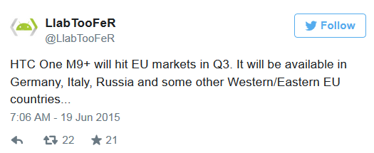 Is the HTC One M9+ heading to Europe? - Rumor: HTC One M9+ coming to EU in Q3