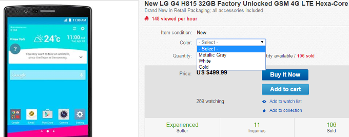 Flash sale: LG G4 pops up on eBay for just $499.99