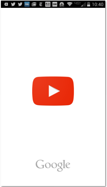 YouTube splash screen - Splash screens on updated Google apps turn into a place for the company to push its brand