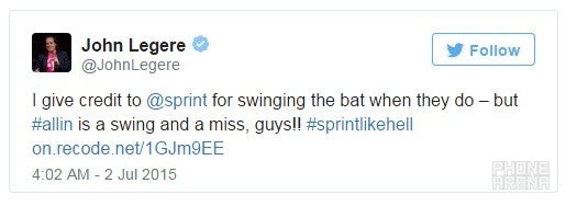 Baited by John Legere, Sprint CEO slams T-Mobile&#039;s &quot;Uncarrier bullshit&quot;