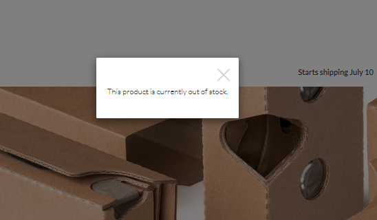 OnePlus has run out of the Google Cardboard VR headset to send - Google Cardboard now out of stock at OnePlus