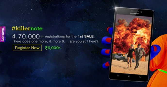 Over half a million have now registered for the pilot flash sale in India of the Lenovo K3 Note - Lenovo K3 Note draws 500,000 registrations in India for July 8th flash sale