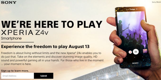 Sony's most spec'd-out phone, the Xperia Z4v, coming to Verizon on August 13, price unknown