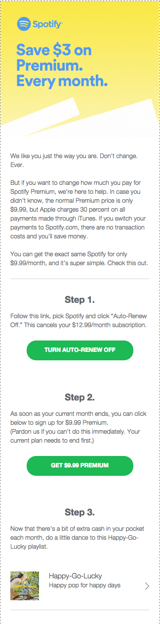 Spotify's email - Spotify fires back, points out Apple is swinging for low blows