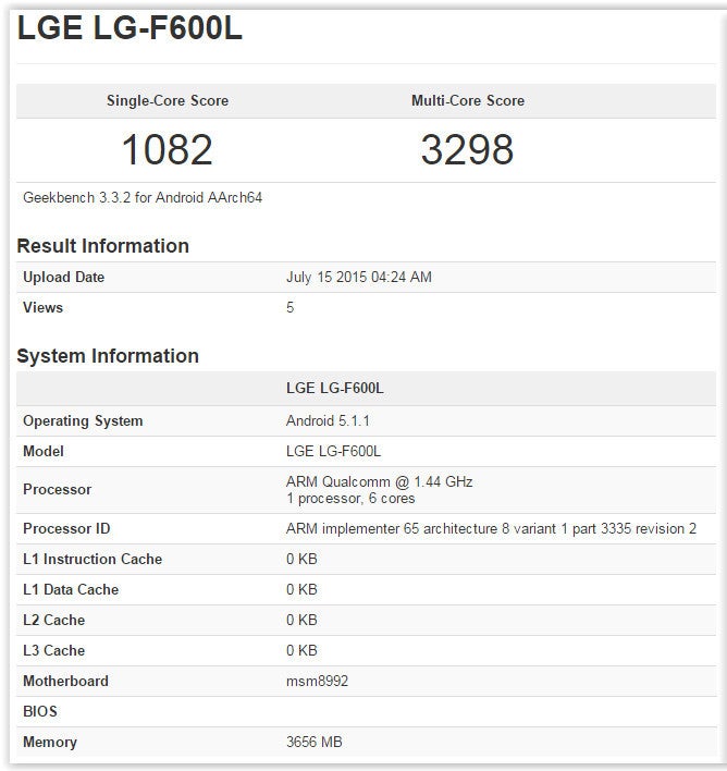 Is this LG's Nexus 5 2015 or G4 Pro? Mysterious LG device with Snapdragon 808 and 4GB RAM visits Geekbench