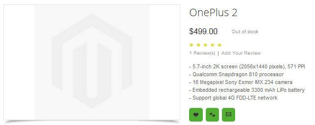 OnePlus 2 is listed on Oppomart - OnePlus 2 listed on Oppomart with a 5.7-inch QHD screen, SD-810 SoC, 16MP Sony camera