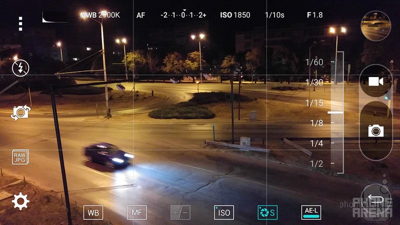 The manual camera mode on the LG G4. Shutter speed, ISO, focus, and white balance can be controlled independently - How to use the LG G4 and manual camera controls to take awesome artistic photos