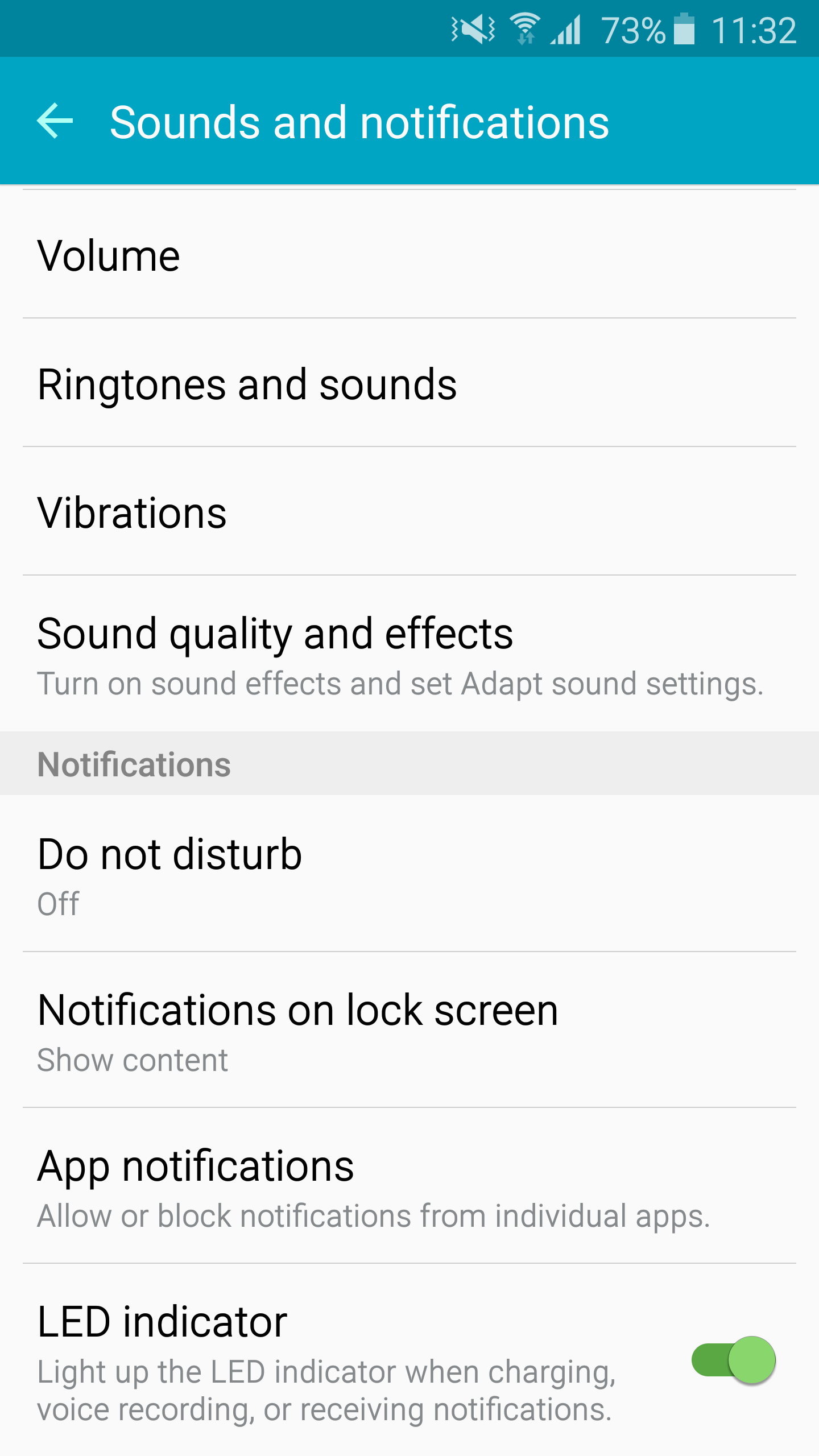 The shining: how to disable the Galaxy S6 charging LED, but keep the notification light