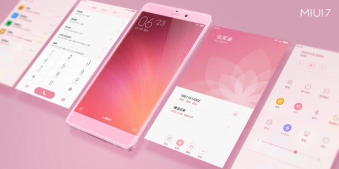 One theme available for women on MIUI 7 is the pink-tinged Goddess - MIUI 7 unveiled in China; updated UI to be disseminated OTA on Friday to certain Xiaomi models