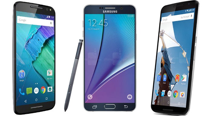 Samsung Galaxy Note5 vs Google Nexus 6 vs Motorola Moto X Style: specs comparison