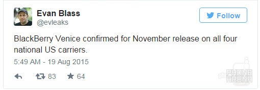 More images of BlackBerry's 'Venice' slider appear; may hit all four major U.S. carriers upon arrival