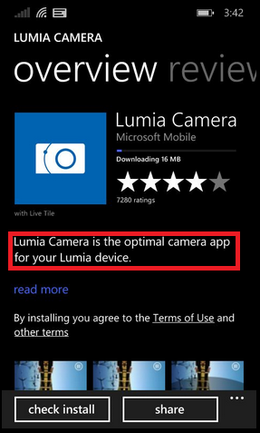 Lumia Camera app is still listed as an exclusive for Lumia devices - Lumia Camera app now works with non-Lumia Windows Phone models
