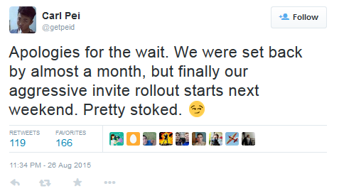 OnePlus co-founder Carl Pei says a large number of OnePlus 2 invites are going out next weekend - Pei: Aggressive invitation rollout for OnePlus 2 coming next weekend