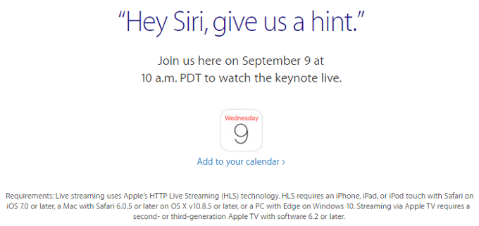Apple's iPhone 6s announcement on September 9 will be streamed live on Windows, too