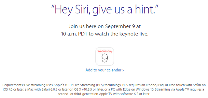 Apple&#039;s iPhone 6s announcement on September 9 will be streamed live on Windows, too