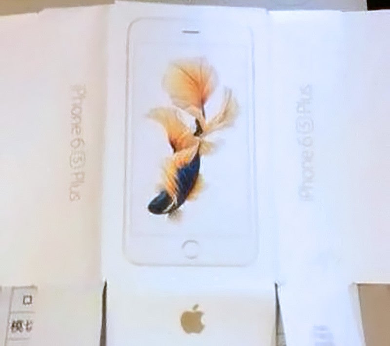Alleged iPhone 6s Plus box cutout - Apple's iPhone 6s, 6s Plus might come with animated, Apple Watch-like motion wallpapers