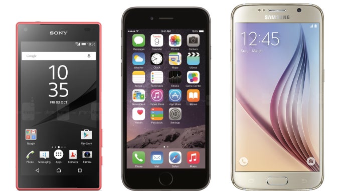 Sony Xperia Z5 Compact vs Samsung Galaxy S6 vs Apple iPhone 6: specs comparison