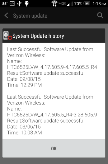 Security update is being sent out to the Verizon version of the HTC One (M8) - Verizon&#039;s HTC One (M8) gets updated to thwart Stagefright?