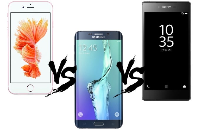 iPhone 6s Plus vs Xperia Z5 Premium vs Galaxy S6 edge+ specs comparison