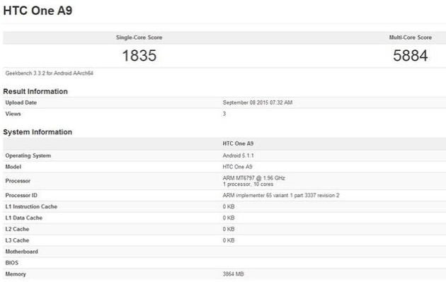 The MediaTek MT6797 SoC with a deca-core CPU will be powering the HTC One A9 - HTC One A9 to feature MediaTek&#039;s MT6797 deca-core CPU and 4GB of RAM