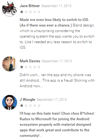Apple’s &#039;Move to iOS&#039; Android app gets crushed with one-star ratings