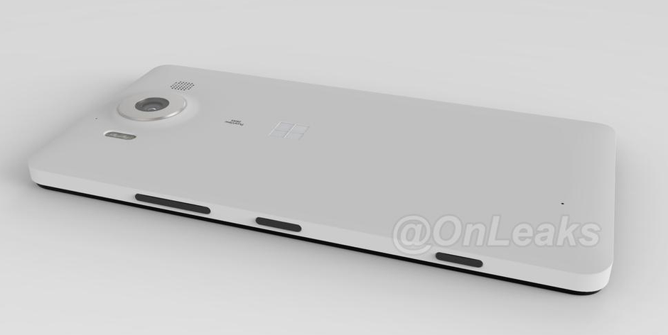 CAD render of the Microsoft Lumia 950 in white - Microsoft Lumia 950 Factory CAD render surfaces