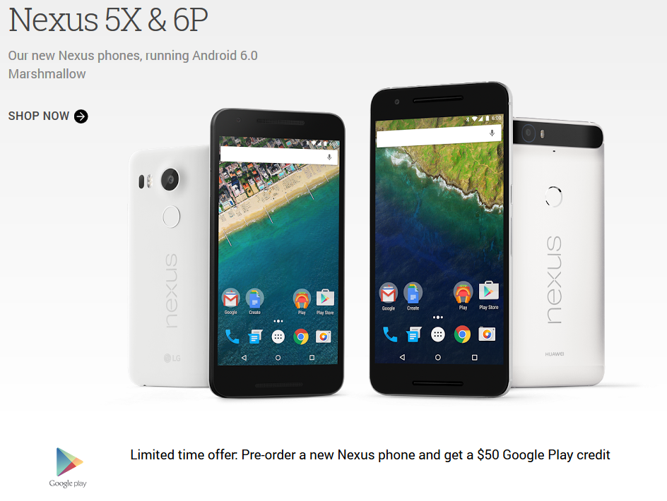 The Nexus 5X and Nexus 6P could both ship starting on October 25th - Nexus 5X and Nexus 6P could start shipping on October 25th, pre-orders live at Google Store