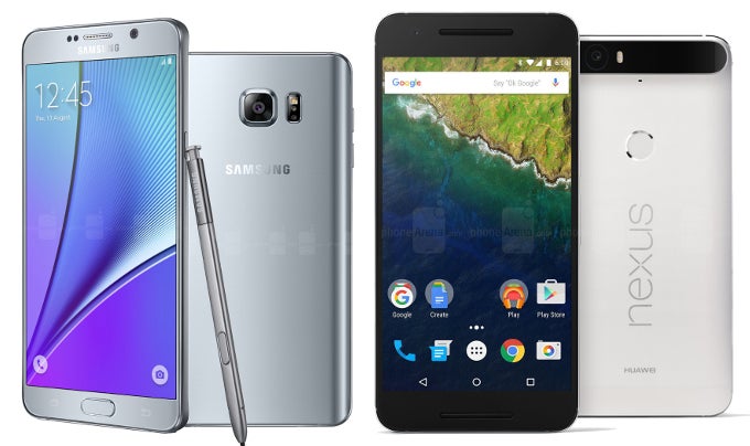 Google Nexus 6P vs Samsung Galaxy Note5: in-depth specs comparison