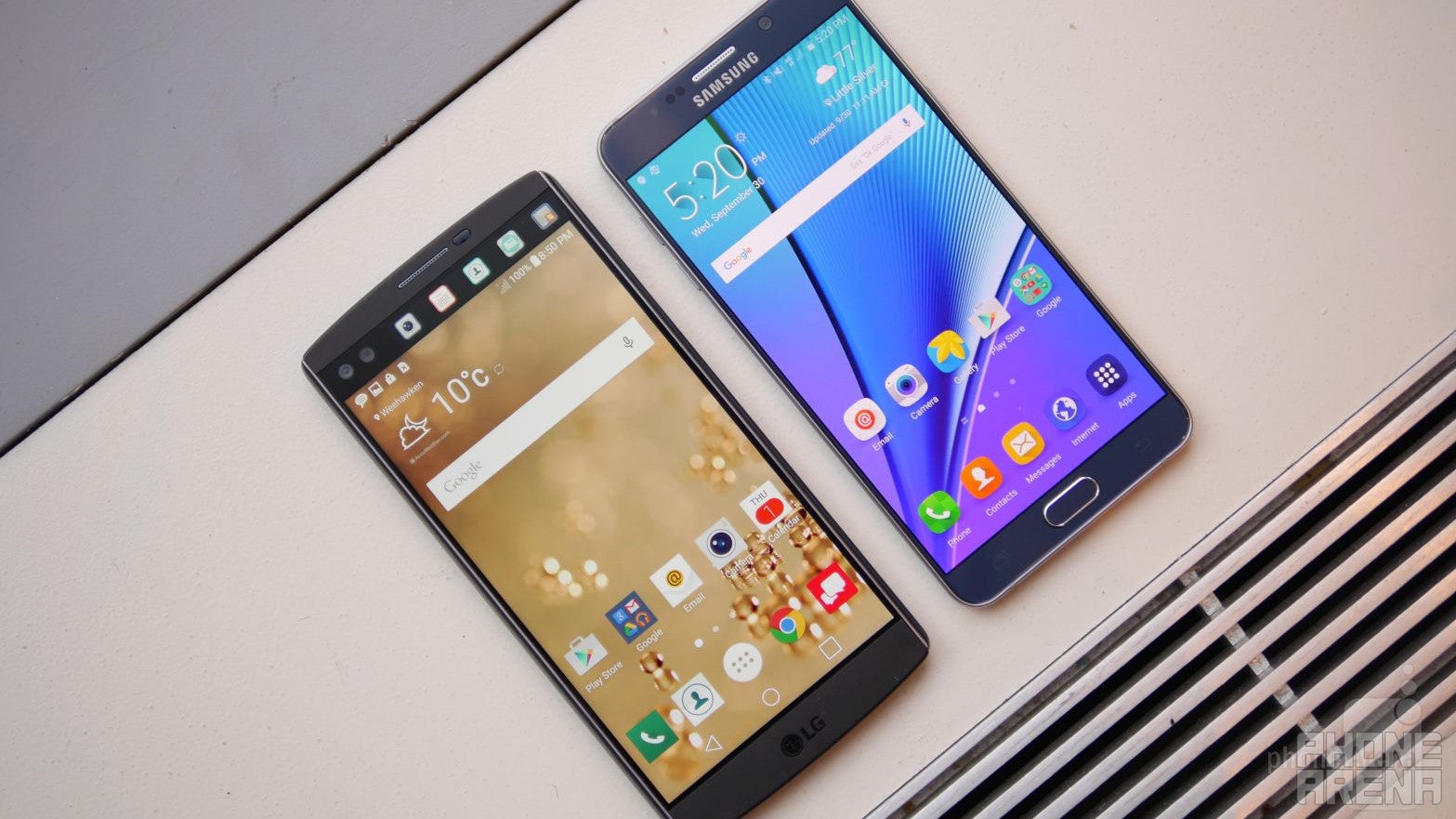 LG V10 vs Samsung Galaxy Note5: first look