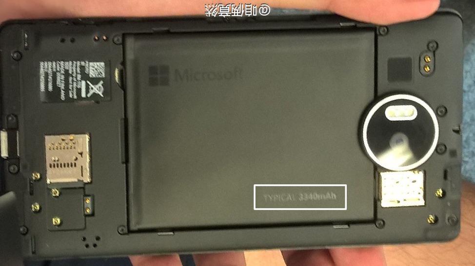 Lumia 950 XL to have a removable 3340 mAh battery, leaked image shows