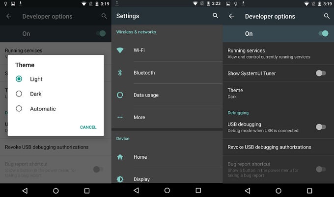 Android Marshmallow's 'Night Mode' feature could add an optional dark UI