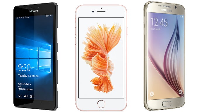 Microsoft Lumia 950 vs Apple iPhone 6 vs Samsung Galaxy S6: specs comparison