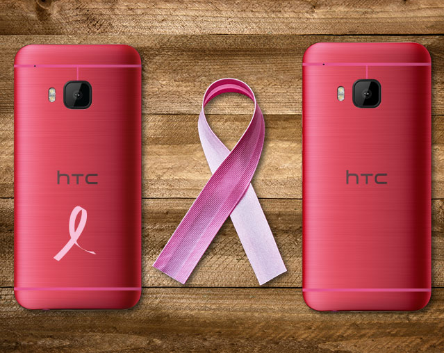 HTC One M9 is available in pink for a limited time, to help raise awareness of breast cancer - Pink HTC One M9 offered by HTC in the U.S. just in time for Breast Cancer Awareness Month