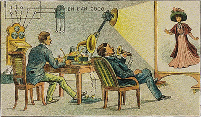 19th century French artists imagine the future. Credit — Jean-Marc Côté et al - I want the smartphone of the future to... (poll results)