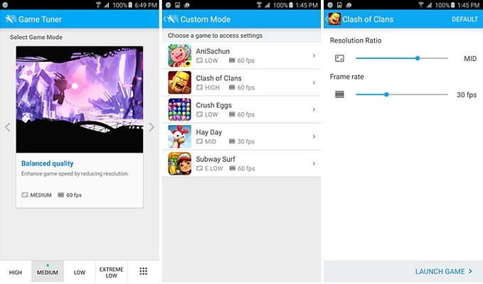 Samsung's Game Tuner app lets you tweak the resolution and framerate of Android games