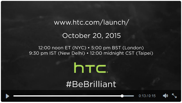 HTC releases video teaser for next week's media event - HTC teases October 20th media event with a short video
