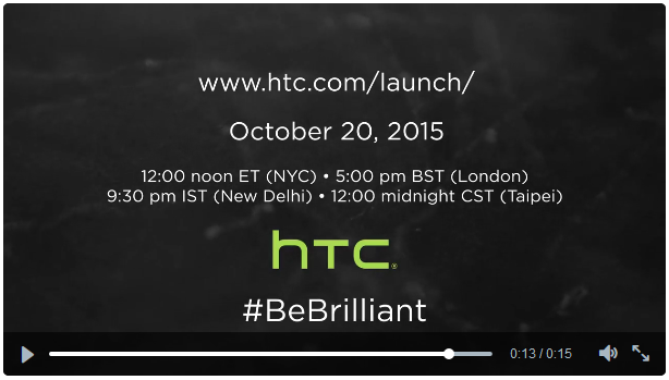 HTC releases video teaser for next week&#039;s media event - HTC teases October 20th media event with a short video