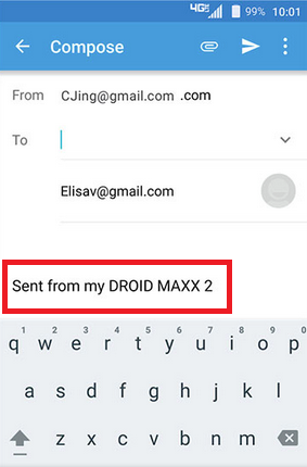 Screenshot for new Moto Email app confirms that the Motorola DROID MAXX 2 is in bound - Motorola slips, confirms DROID MAXX 2 with screenshot from new Moto Email app