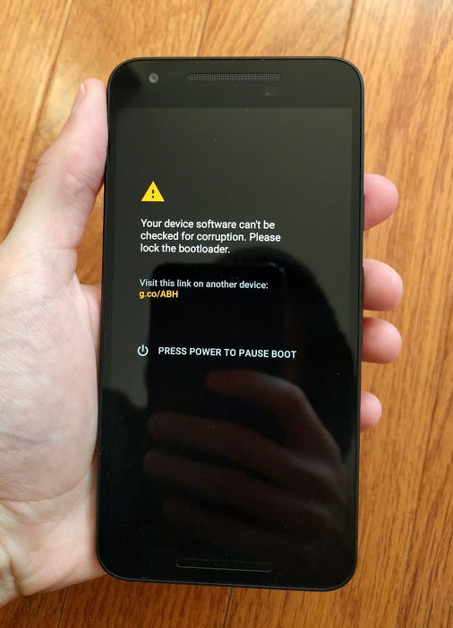 This is how Verified Boot warnings work in Android 6.0 Marshmallow