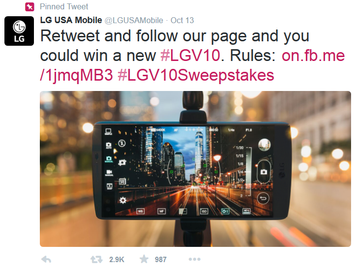 Win one of three LG V10 units from LG - Win one of three LG V10 units being given away by LG