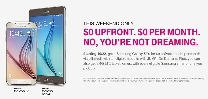 Trade in your phone and get the Samsung Galaxy S6 and Galaxy Tab A for free from T-Mobile