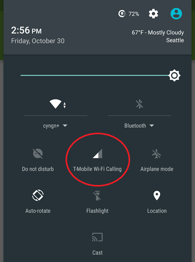 T-Mobile's Wi-Fi calling appears on a leaked screenshot of CyanogenMod 13 - CyanogenMod 13 to support T-Mobile's Wi-Fi calling?